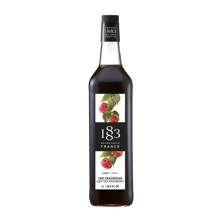 Routin 1883  Iced Tea Raspberry Syrup 1 Ltr Glass Bottle