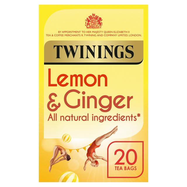 Twinings Lemon & Ginger Tagged & Enveloped Teabags x20